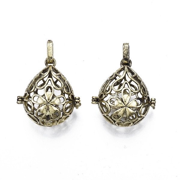 PandaHall Rack Plating Brass Locket Pendants, Cadmium Free & Lead Free, Teardrop with Flower, Hollow, Antique Bronze, 30.5x27x19mm, Hole...
PandaHall Rack Plating Brass Locket Pendants, Cadmium Free & Lead Free, Teardrop with Flower, Hollow, Antique Bronze, 30.5x27x19mm, Hole...