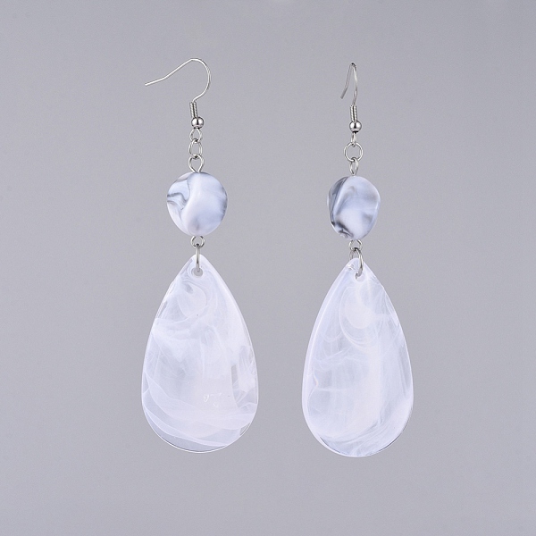 PandaHall Acrylic Dangle Earrings, with Acrylic Beads, 316 Surgical Stainless Steel Earring Hooks, Teardrop, WhiteSmoke, 95mm, Pin: 0.6mm..., White
PandaHall Acrylic Dangle Earrings, with Acrylic Beads, 316 Surgical Stainless Steel Earring Hooks, Teardrop, WhiteSmoke, 95mm, Pin: 0.6mm..., White