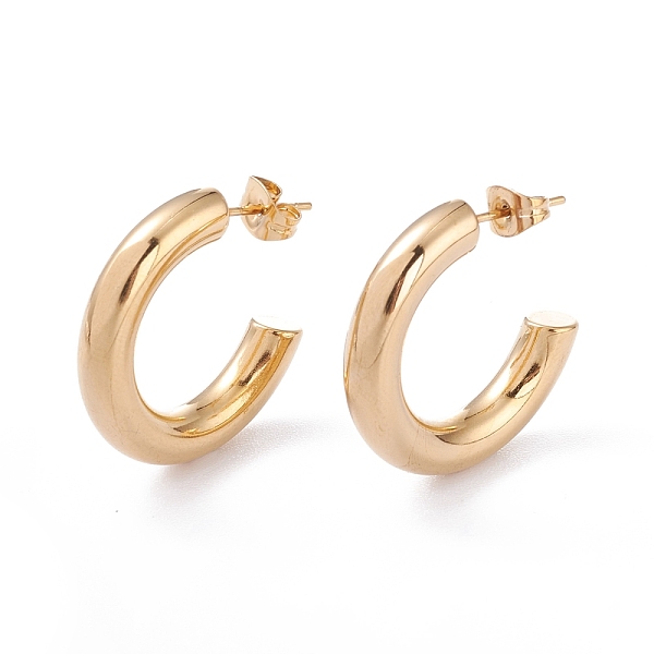 PandaHall 201 Stainless Steel Stud Earrings, with 304 Stainless Steel Pin, Ring, Golden, 25x5mm, Pin: 0.8mm 201 Stainless Steel Ring
PandaHall 201 Stainless Steel Stud Earrings, with 304 Stainless Steel Pin, Ring, Golden, 25x5mm, Pin: 0.8mm 201 Stainless Steel Ring