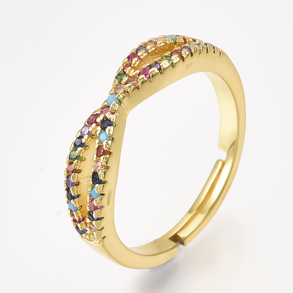 PandaHall Adjustable Brass Micro Pave Cubic Zirconia Finger Rings, Colorful, US Size 7 1/4(17.5mm) Brass+Cubic Zirconia
PandaHall Adjustable Brass Micro Pave Cubic Zirconia Finger Rings, Colorful, US Size 7 1/4(17.5mm) Brass+Cubic Zirconia