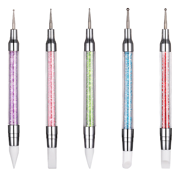 PandaHall Nail Art Sculpture Pen Brushes, Soft Silicone Carving Craft Polish, Dotting Tools, Rhinestone Handle, Mixed Color, 17cm, 5pcs/set..., Multicolor
PandaHall Nail Art Sculpture Pen Brushes, Soft Silicone Carving Craft Polish, Dotting Tools, Rhinestone Handle, Mixed Color, 17cm, 5pcs/set..., Multicolor