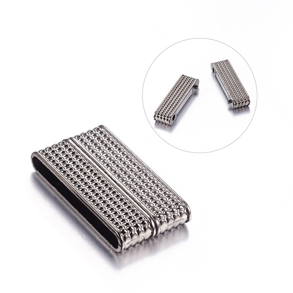 PandaHall Alloy Magnetic Clasps with Glue-in Ends, Rectangle, Gunmetal, 37.5x19x7mm, Hole: 34x4mm Alloy Rectangle
PandaHall Alloy Magnetic Clasps with Glue-in Ends, Rectangle, Gunmetal, 37.5x19x7mm, Hole: 34x4mm Alloy Rectangle