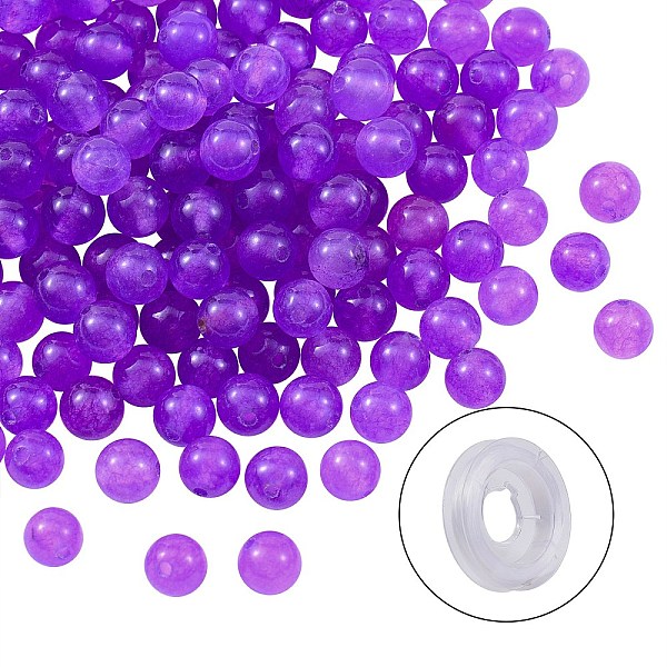 PandaHall DIY Jewelry Bracelet Making Kits, 200Pcs 6mm Dyed Round Natural White Jade Beads and Flat Elastic Thread, Mauve, 6mm, Hole: 1mm..., Purple
PandaHall DIY Jewelry Bracelet Making Kits, 200Pcs 6mm Dyed Round Natural White Jade Beads and Flat Elastic Thread, Mauve, 6mm, Hole: 1mm..., Purple