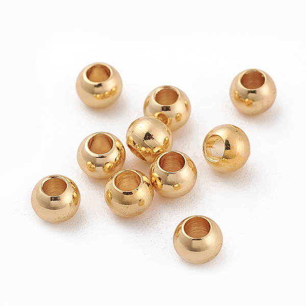 PandaHall Brass Spacer Beads, Rondelle, Nickel Free, Real 18K Gold Plated, 5x3mm, Hole: 2.5mm Brass Rondelle
PandaHall Brass Spacer Beads, Rondelle, Nickel Free, Real 18K Gold Plated, 5x3mm, Hole: 2.5mm Brass Rondelle