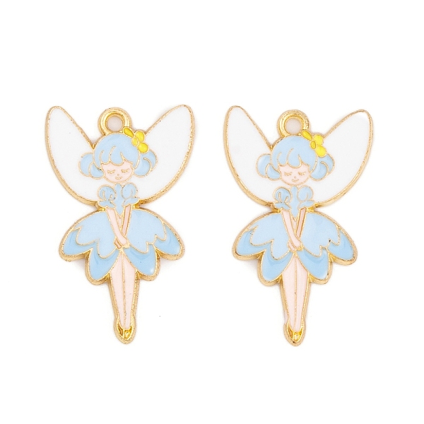 PandaHall Rack Plating Alloy Enamel Pendants, Golden, Angel Charm, Light Sky Blue, 30x19x1.5mm, Hole: 1.8mm Alloy+Enamel Angel & Fairy
PandaHall Rack Plating Alloy Enamel Pendants, Golden, Angel Charm, Light Sky Blue, 30x19x1.5mm, Hole: 1.8mm Alloy+Enamel Angel & Fairy