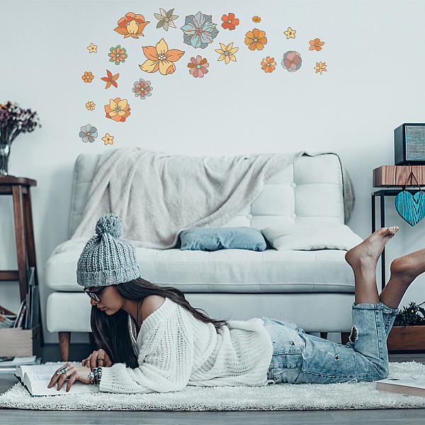 PandaHall SUPERDANT Boho Retro Flower Wall Decals Large Vintage Colorful Flower Wall Art Sticker Peel and Stick for Kid's Bedroom Living...
PandaHall SUPERDANT Boho Retro Flower Wall Decals Large Vintage Colorful Flower Wall Art Sticker Peel and Stick for Kid's Bedroom Living...