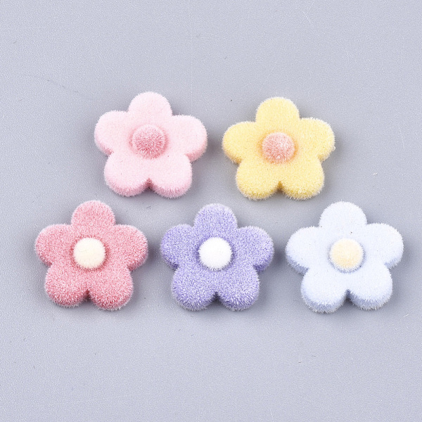PandaHall Flocky Resin Cabochons, Flower, Mixed Color, 16~16.5x16.5~17x4.5~5mm Resin Flower Multicolor
PandaHall Flocky Resin Cabochons, Flower, Mixed Color, 16~16.5x16.5~17x4.5~5mm Resin Flower Multicolor