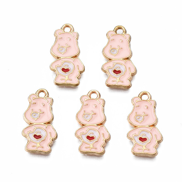PandaHall Rack Plating Alloy Enamel Pendants, Cadmium Free & Nickel Free & Lead Free, Bear with Red Heart, Pink, 18x9.2x1.5mm, Hole: 1.4mm...
PandaHall Rack Plating Alloy Enamel Pendants, Cadmium Free & Nickel Free & Lead Free, Bear with Red Heart, Pink, 18x9.2x1.5mm, Hole: 1.4mm...
