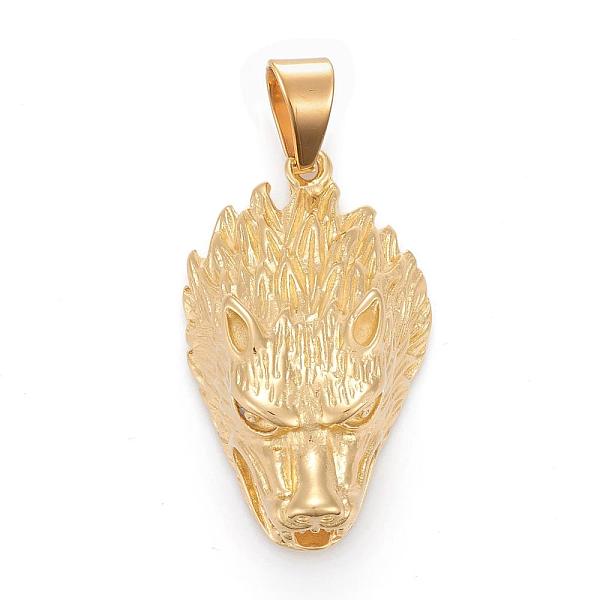 PandaHall 304 Stainless Steel Pendants, Wolf Head, Golden, 47.5x29x15mm, Hole: 8x11mm 304 Stainless Steel Other Animal
PandaHall 304 Stainless Steel Pendants, Wolf Head, Golden, 47.5x29x15mm, Hole: 8x11mm 304 Stainless Steel Other Animal