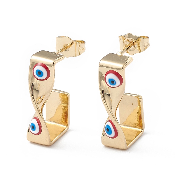 PandaHall Brass Enamel Evil Eye Stud Earrings, with Ear Nuts, Real 18K Gold Plated Twist Earrings for Women Girls, FireBrick, 24x12mm, Pin..., Red
PandaHall Brass Enamel Evil Eye Stud Earrings, with Ear Nuts, Real 18K Gold Plated Twist Earrings for Women Girls, FireBrick, 24x12mm, Pin..., Red