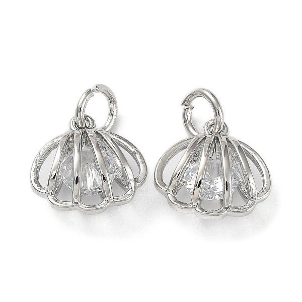 PandaHall Rack Plating Brass Clear Cubic Zirconia Pendants, Long-Lasting Plated, Cadmium Free & Lead Free, with Jump Rings, Shell Shape...
PandaHall Rack Plating Brass Clear Cubic Zirconia Pendants, Long-Lasting Plated, Cadmium Free & Lead Free, with Jump Rings, Shell Shape...
