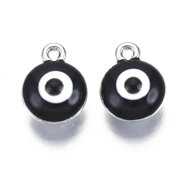 PandaHall Alloy Pendants, with Enamel, Flat Round with Evil Eye, Black, 12.5x10x7mm, Hole: 1.4mm Alloy+Enamel Evil Eye Black
PandaHall Alloy Pendants, with Enamel, Flat Round with Evil Eye, Black, 12.5x10x7mm, Hole: 1.4mm Alloy+Enamel Evil Eye Black