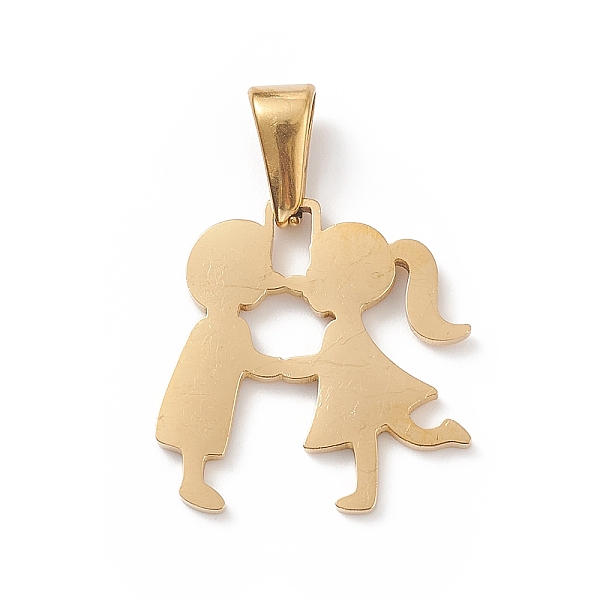 PandaHall Vacuum Plating 304 Stainless Steel Pendants, Laser Cut, Boy with Girl Charms, Golden, 19x19x1mm, Hole: 3x7mm 304 Stainless Steel...
PandaHall Vacuum Plating 304 Stainless Steel Pendants, Laser Cut, Boy with Girl Charms, Golden, 19x19x1mm, Hole: 3x7mm 304 Stainless Steel...