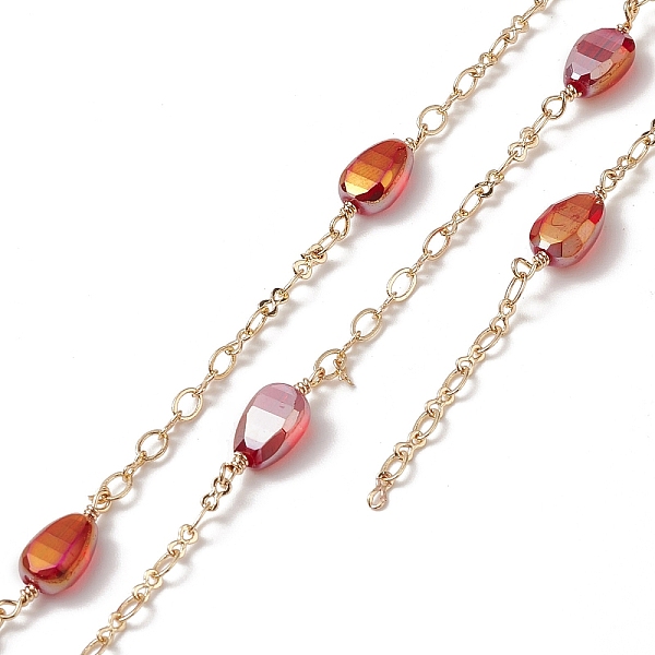 PandaHall Rack Plating Golden Brass Figaro Chains, with Bling Glass Teardrop Beaded, Unwelded, with Card Paper, Red, 16~17.5x6x4mm Brass Red
PandaHall Rack Plating Golden Brass Figaro Chains, with Bling Glass Teardrop Beaded, Unwelded, with Card Paper, Red, 16~17.5x6x4mm Brass Red
