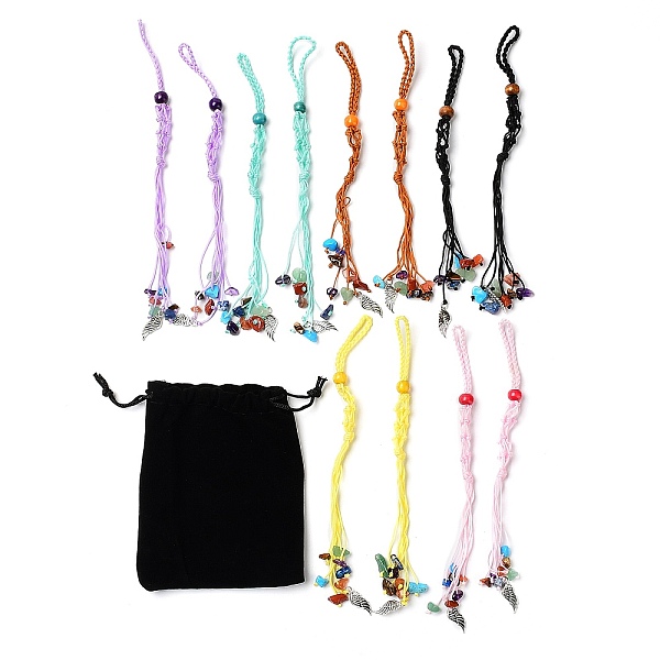 PandaHall 12Pcs Wing Braided Nylon Cord Macrame Pouch Pendant Decorations, Tumbled Gemstone Beaded Hanging Ornament, Interchangeable Stone..., Multicolor
PandaHall 12Pcs Wing Braided Nylon Cord Macrame Pouch Pendant Decorations, Tumbled Gemstone Beaded Hanging Ornament, Interchangeable Stone..., Multicolor