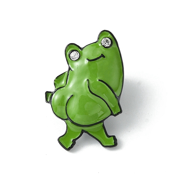 PandaHall Black Alloy with Rhinestone Brooches, Frog Enamel Pins, for Backpack Clothes, Lime Green, 24.5x18x2.5mm Alloy+Enamel Frog Clear
PandaHall Black Alloy with Rhinestone Brooches, Frog Enamel Pins, for Backpack Clothes, Lime Green, 24.5x18x2.5mm Alloy+Enamel Frog Clear