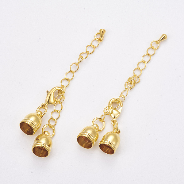 PandaHall Brass Chain Extender, with Cord Ends and Lobster Claw Clasps, Nickel Free, Golden, 35mm, Clasp: 12x7x3mm, Cord End: 10.5x7mm, Hole...
PandaHall Brass Chain Extender, with Cord Ends and Lobster Claw Clasps, Nickel Free, Golden, 35mm, Clasp: 12x7x3mm, Cord End: 10.5x7mm, Hole...