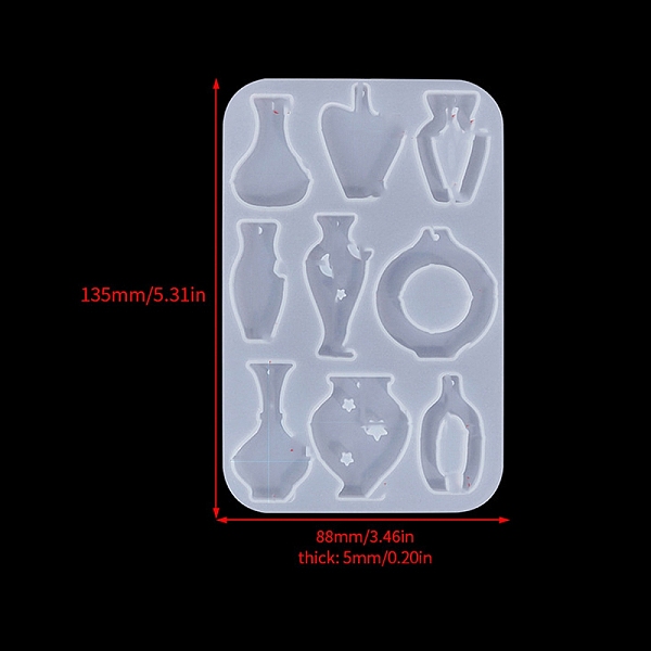 PandaHall Food Grade DIY Silicone Pendant Molds, Decoration Making, Resin Casting Molds, For UV Resin, Epoxy Resin Jewelry Making, White...
PandaHall Food Grade DIY Silicone Pendant Molds, Decoration Making, Resin Casting Molds, For UV Resin, Epoxy Resin Jewelry Making, White...