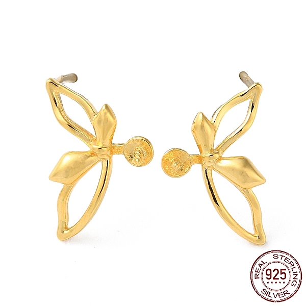 PandaHall 925 Sterling Silver Stud Earring Findings, Butterfly, for Half Drilled Beads, with S925 Stamp, Real 18K Gold Plated, 13.5x9mm, Pin...
PandaHall 925 Sterling Silver Stud Earring Findings, Butterfly, for Half Drilled Beads, with S925 Stamp, Real 18K Gold Plated, 13.5x9mm, Pin...