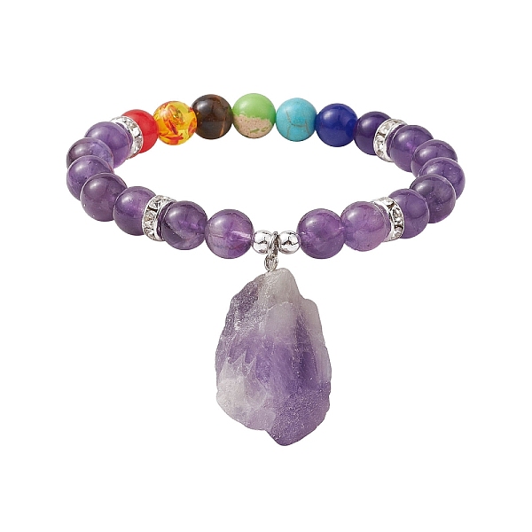 PandaHall Raw Rough Natural Amethyst Charm Bracelets, Chakra 8mm Round Gems Beaded Stretch Bracelets for Women Men, Inner Diameter: 2-1/2...
PandaHall Raw Rough Natural Amethyst Charm Bracelets, Chakra 8mm Round Gems Beaded Stretch Bracelets for Women Men, Inner Diameter: 2-1/2...