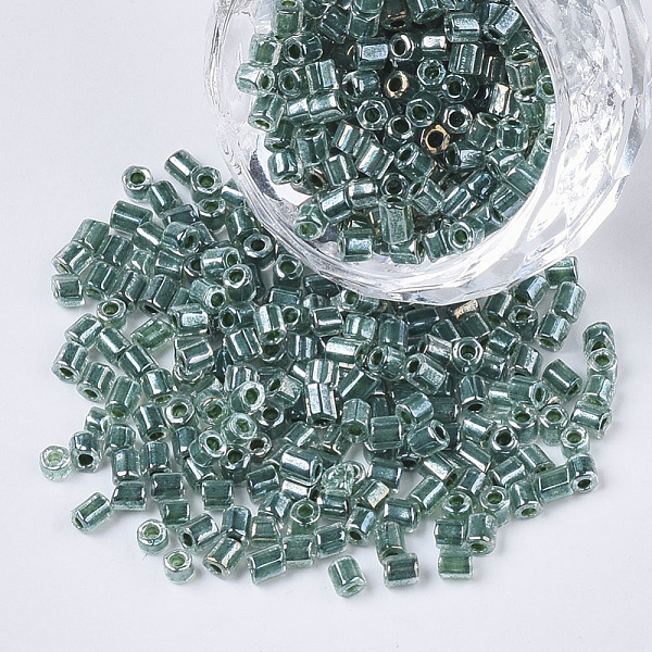 PandaHall 8/0 Two Cut Glass Seed Beads, Hexagon, Transparent Inside Colours Rainbow & Luster, Teal, 2.5~3x2.5mm, Hole: 0.9mm, about..., Cyan
PandaHall 8/0 Two Cut Glass Seed Beads, Hexagon, Transparent Inside Colours Rainbow & Luster, Teal, 2.5~3x2.5mm, Hole: 0.9mm, about..., Cyan