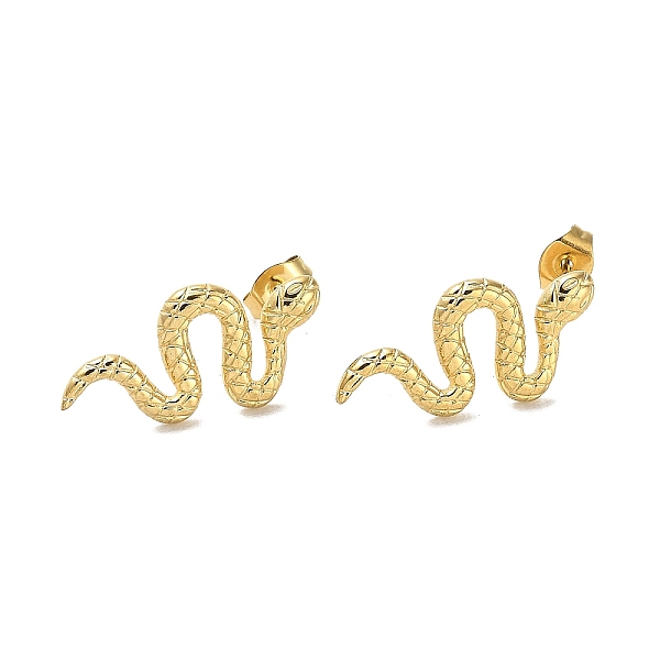 PandaHall Golden 304 Stainless Steel Stud Earrings, Snake, 23.5x11.5mm 304 Stainless Steel Snake
PandaHall Golden 304 Stainless Steel Stud Earrings, Snake, 23.5x11.5mm 304 Stainless Steel Snake