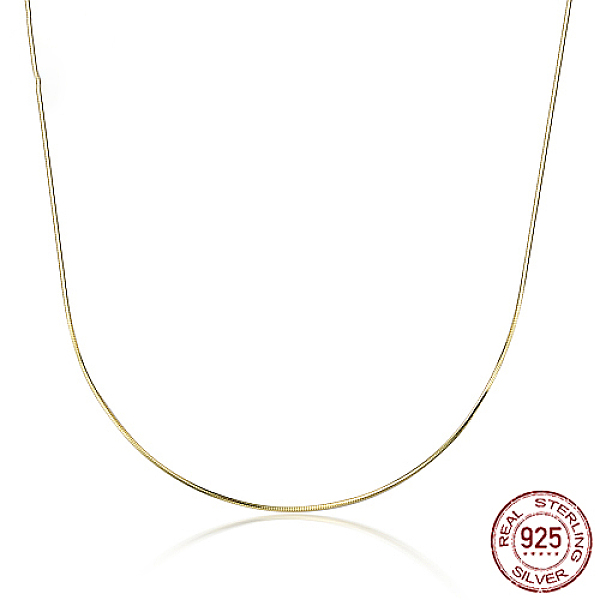 PandaHall 925 Sterling Silve Snake Chain Necklaces, Real 18K Gold Plated, 15.75 inch(40cm) Sterling Silver
PandaHall 925 Sterling Silve Snake Chain Necklaces, Real 18K Gold Plated, 15.75 inch(40cm) Sterling Silver