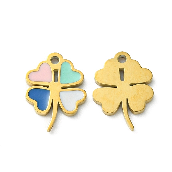 PandaHall Ion Plating(IP) 304 Stainless Steel Manual Polishing Charms, with Enamel, Clover, Golden, 12x9x1mm, Hole: 1.2mm Stainless...
PandaHall Ion Plating(IP) 304 Stainless Steel Manual Polishing Charms, with Enamel, Clover, Golden, 12x9x1mm, Hole: 1.2mm Stainless...