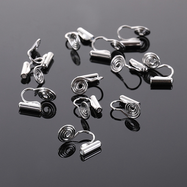 PandaHall Brass Clip-on Earring Findings, Spiral Earring Hooks with Cup, with Silicone, Platinum, 15x10mm Brass
PandaHall Brass Clip-on Earring Findings, Spiral Earring Hooks with Cup, with Silicone, Platinum, 15x10mm Brass