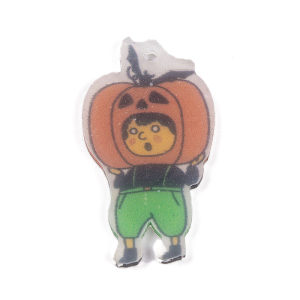 PandaHall Printed Acrylic Pendant, Halloween Theme, Boy & Pumpkin, 40.5x21x1.5mm, Hole: 2mm Acrylic Others
PandaHall Printed Acrylic Pendant, Halloween Theme, Boy & Pumpkin, 40.5x21x1.5mm, Hole: 2mm Acrylic Others
