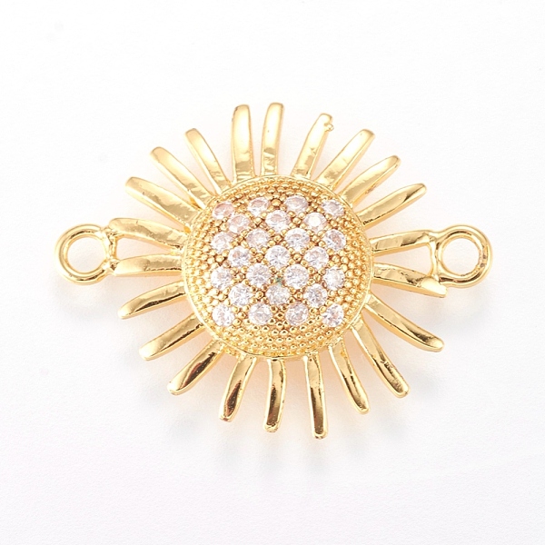 PandaHall Brass Micro Pave Cubic Zirconia Links, Clear, Real 18K Gold Plated, Flower, 19x25x3.5mm, Hole: 1.5mm Brass+Cubic Zirconia Flower...
PandaHall Brass Micro Pave Cubic Zirconia Links, Clear, Real 18K Gold Plated, Flower, 19x25x3.5mm, Hole: 1.5mm Brass+Cubic Zirconia Flower...