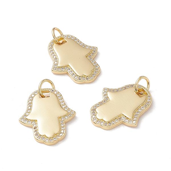 PandaHall Brass Micro Pave Clear Cubic Zirconia Pendants, with Jump Ring, Cadmium Free & Lead Free, Hamsa Hand/Hand of Miriam, Real 18K Gold...
PandaHall Brass Micro Pave Clear Cubic Zirconia Pendants, with Jump Ring, Cadmium Free & Lead Free, Hamsa Hand/Hand of Miriam, Real 18K Gold...