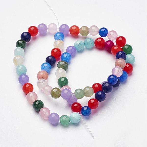 PandaHall Natural Gemstone Beads Strands, Natural White Jade, Round, Dyed & Heated, Colorful, 6mm, Hole: 0.8mm, about 64pcs/strand, 15 inch...
PandaHall Natural Gemstone Beads Strands, Natural White Jade, Round, Dyed & Heated, Colorful, 6mm, Hole: 0.8mm, about 64pcs/strand, 15 inch...