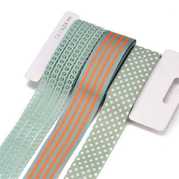 PandaHall 9 Yards 3 Styles Polyester Ribbon, for DIY Handmade Craft, Hair Bowknots and Gift Decoration, Light Green Color Palette, Pale...
PandaHall 9 Yards 3 Styles Polyester Ribbon, for DIY Handmade Craft, Hair Bowknots and Gift Decoration, Light Green Color Palette, Pale...