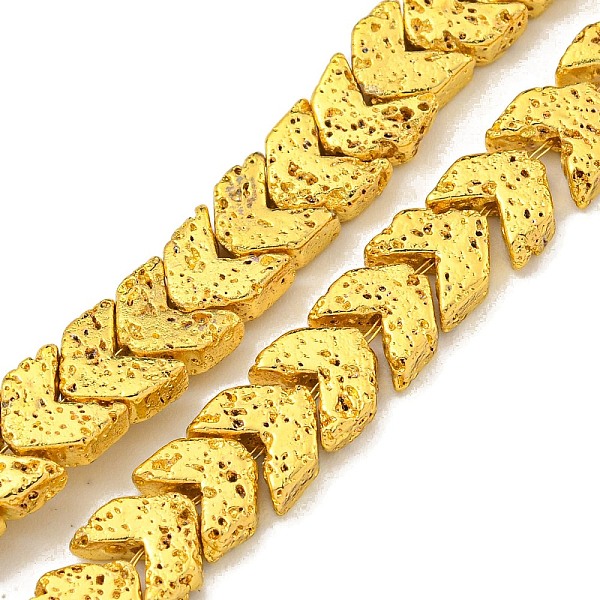 PandaHall Electroplated Natural Lava Rock Beads Strands, Arrow, Golden Plated, 5.5~6x6~7x2.5mm, Hole: 0.9mm, about 95pcs/strand, 15.35''...
PandaHall Electroplated Natural Lava Rock Beads Strands, Arrow, Golden Plated, 5.5~6x6~7x2.5mm, Hole: 0.9mm, about 95pcs/strand, 15.35''...