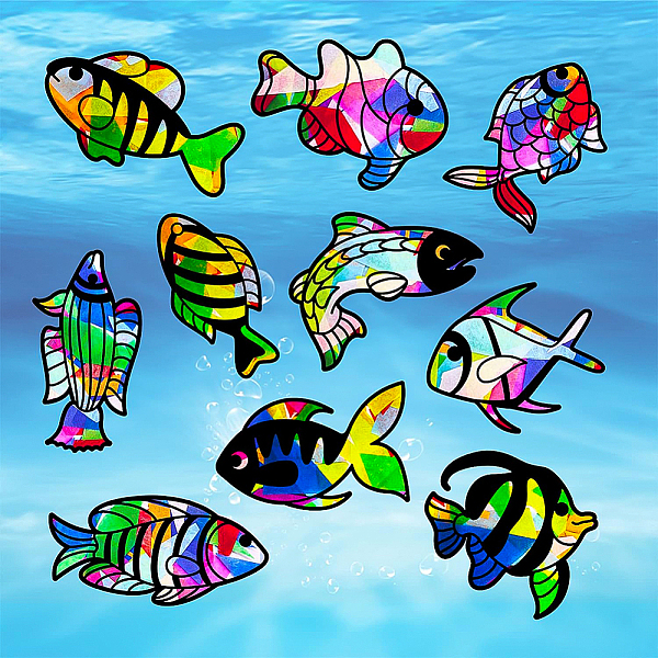 PandaHall BENECREAT 20PCS Fish Stained Glass Effect Paper Aquatic Creatures Suncatcher Set with 32PCS Tissue Paper for Kids Window Grilles...
PandaHall BENECREAT 20PCS Fish Stained Glass Effect Paper Aquatic Creatures Suncatcher Set with 32PCS Tissue Paper for Kids Window Grilles...