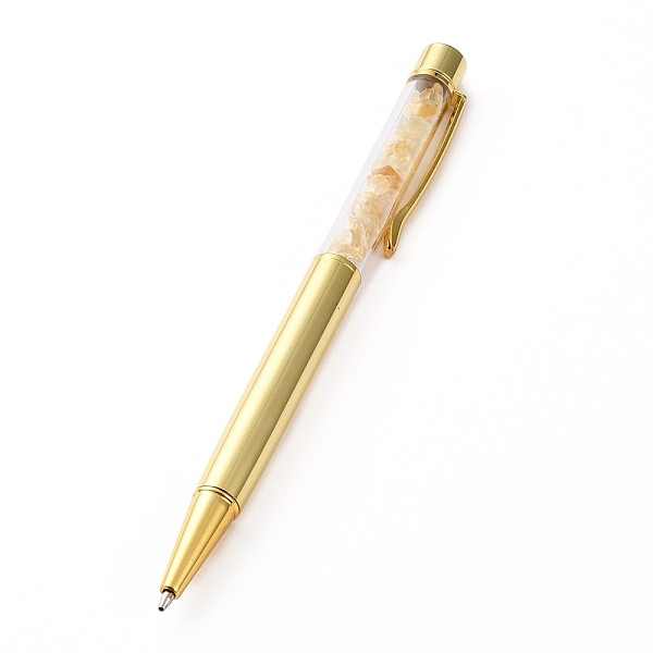 PandaHall Ballpoint Pens, with Natural Citrine Chip Beads, 14.1x1.3x0.95cm Citrine Gold
PandaHall Ballpoint Pens, with Natural Citrine Chip Beads, 14.1x1.3x0.95cm Citrine Gold