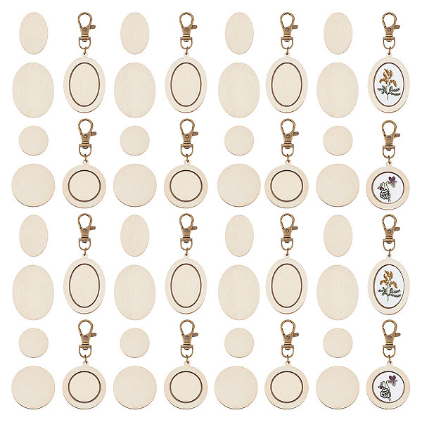 PandaHall 12Pcs 2 Style Oval/Round Wood Pendant Cabochon Settings Pendant Decorations, with Alloy Swivel Lobster Claw Clasps, Antique Bronze...
PandaHall 12Pcs 2 Style Oval/Round Wood Pendant Cabochon Settings Pendant Decorations, with Alloy Swivel Lobster Claw Clasps, Antique Bronze...