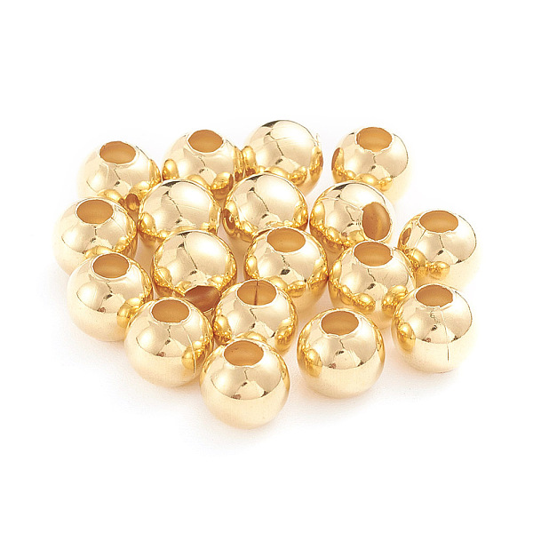 PandaHall 304 Stainless Steel Beads, Hollow Round, Golden, 8x7.5mm, Hole: 2.5~3mm 304 Stainless Steel Round
PandaHall 304 Stainless Steel Beads, Hollow Round, Golden, 8x7.5mm, Hole: 2.5~3mm 304 Stainless Steel Round