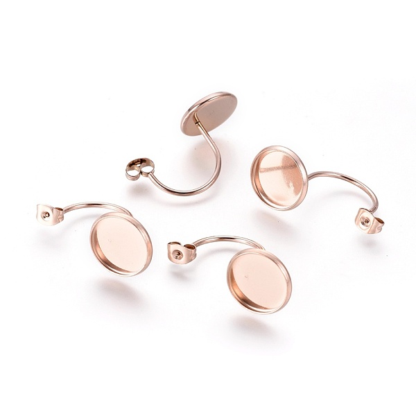 PandaHall Ion Plating(IP) 304 Stainless Steel Ear Nuts, Butterfly Earring Backs for Post Earrings, Flat Round Cabochon Settings, Rose Gold...
PandaHall Ion Plating(IP) 304 Stainless Steel Ear Nuts, Butterfly Earring Backs for Post Earrings, Flat Round Cabochon Settings, Rose Gold...