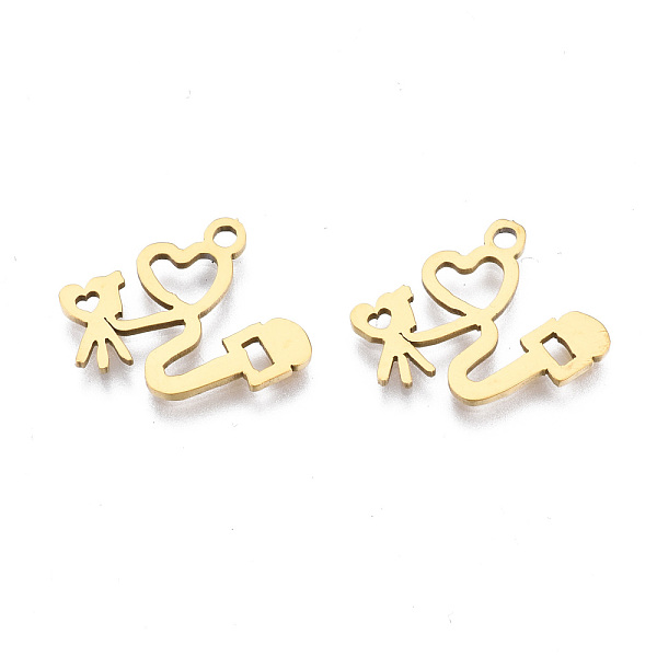 PandaHall Ion Plating(IP) 201 Stainless Steel Pendants, Laser Cut, Heart, Golden, 12x16x1mm, Hole: 1.4mm 201 Stainless Steel Heart
PandaHall Ion Plating(IP) 201 Stainless Steel Pendants, Laser Cut, Heart, Golden, 12x16x1mm, Hole: 1.4mm 201 Stainless Steel Heart