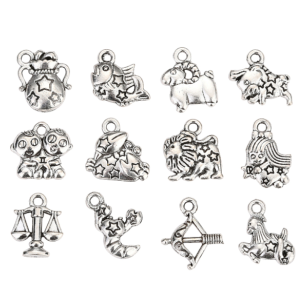 PandaHall Zinc Alloy Charms, 12 Constellations Shape, Cadmium Free & Lead Free, Antique Silver, 10mm, 12pcs/bag, 5bag/box Alloy...
PandaHall Zinc Alloy Charms, 12 Constellations Shape, Cadmium Free & Lead Free, Antique Silver, 10mm, 12pcs/bag, 5bag/box Alloy...