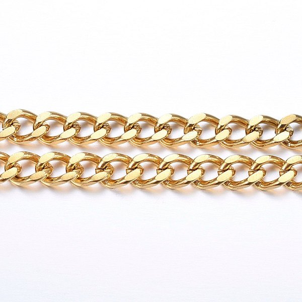 PandaHall Vacuum Plating 304 Stainless Steel Cuban Link Chains, Chunky Curb Chains, Faceted, with Spool, Unwelded, Golden...
PandaHall Vacuum Plating 304 Stainless Steel Cuban Link Chains, Chunky Curb Chains, Faceted, with Spool, Unwelded, Golden...