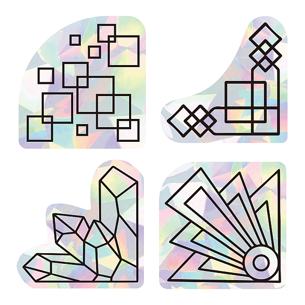 PandaHall 4Pcs 4 Patterns PVC Colored Laser Stained Window Film Adhesive Static Stickers, Electrostatic Window Stickers, Geometric Pattern...
PandaHall 4Pcs 4 Patterns PVC Colored Laser Stained Window Film Adhesive Static Stickers, Electrostatic Window Stickers, Geometric Pattern...