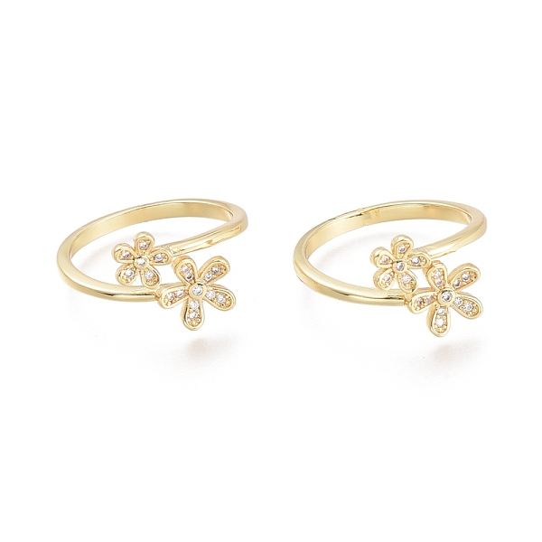 PandaHall Brass Micro Pave Clear Cubic Zirconia Cuff Rings, Open Rings, Flower, Real 18K Gold Plated, US Size 7 1/4(17.5mm) Brass+Cubic...
PandaHall Brass Micro Pave Clear Cubic Zirconia Cuff Rings, Open Rings, Flower, Real 18K Gold Plated, US Size 7 1/4(17.5mm) Brass+Cubic...