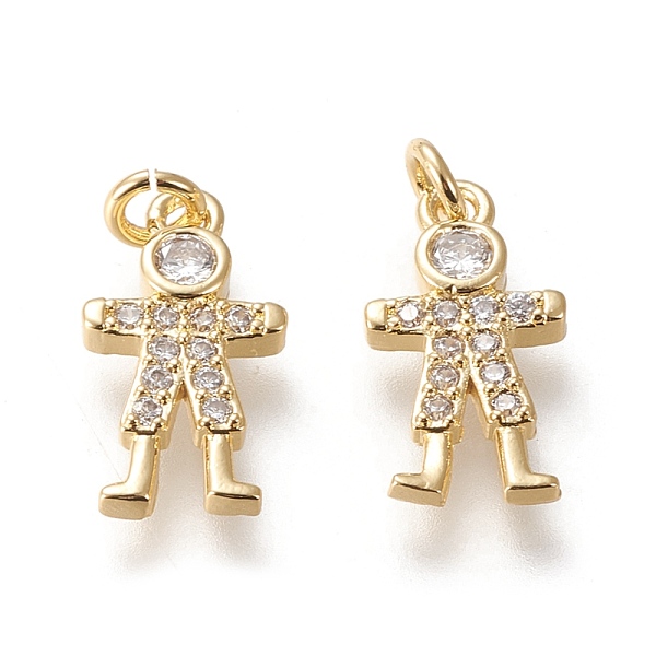 PandaHall Brass Micro Pave Cubic Zirconia Charms, Long-Lasting Plated, Boy, Clear, Real 18K Gold Plated, 14.5x8x2.3mm, Hole: 2.2mm...
PandaHall Brass Micro Pave Cubic Zirconia Charms, Long-Lasting Plated, Boy, Clear, Real 18K Gold Plated, 14.5x8x2.3mm, Hole: 2.2mm...