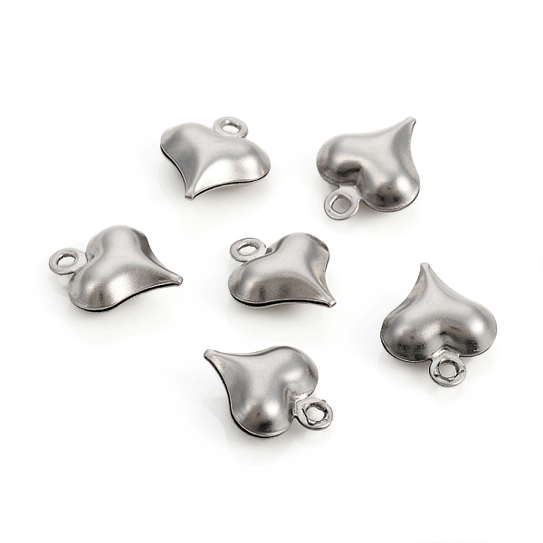 PandaHall 304 Stainless Steel Charms, Puffed Heart, Stainless Steel Color, 11.2x9x3.8mm, Hole: 1.2mm 304 Stainless Steel Heart
PandaHall 304 Stainless Steel Charms, Puffed Heart, Stainless Steel Color, 11.2x9x3.8mm, Hole: 1.2mm 304 Stainless Steel Heart