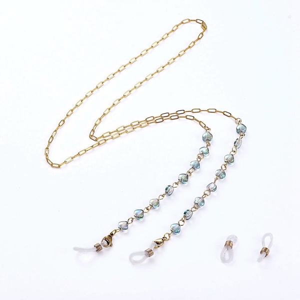 PandaHall Eyeglasses Chains, Neck Strap for Eyeglasses, with Heart Spray Painted Glass Beads, Brass Paperclip Chains, 304 Stainless Steel..., White
PandaHall Eyeglasses Chains, Neck Strap for Eyeglasses, with Heart Spray Painted Glass Beads, Brass Paperclip Chains, 304 Stainless Steel..., White