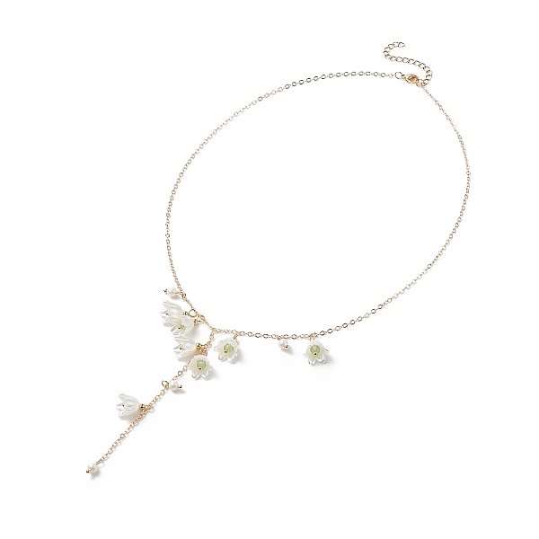 PandaHall ABS Plastic Flower & Shell Pearl Charms Lariat Necklace, Brass Jewelry for Women, Golden, 17.17 inch(43.6cm) Shell
PandaHall ABS Plastic Flower & Shell Pearl Charms Lariat Necklace, Brass Jewelry for Women, Golden, 17.17 inch(43.6cm) Shell
