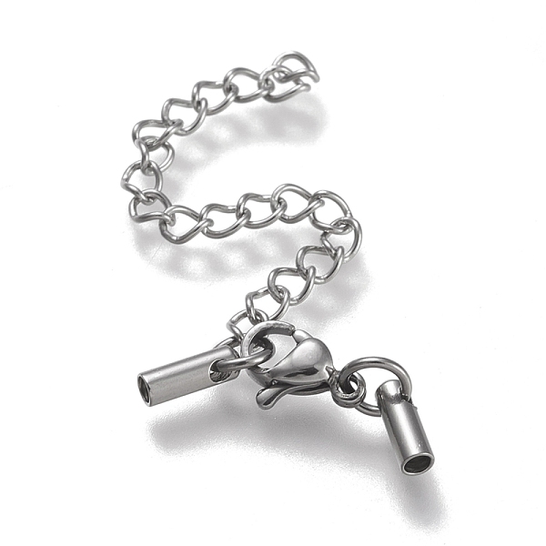 PandaHall 304 Stainless Steel Curb Chain Extender, with Cord Ends and Lobster Claw Clasps, Stainless Steel Color, Chain Extender: 56mm...
PandaHall 304 Stainless Steel Curb Chain Extender, with Cord Ends and Lobster Claw Clasps, Stainless Steel Color, Chain Extender: 56mm...